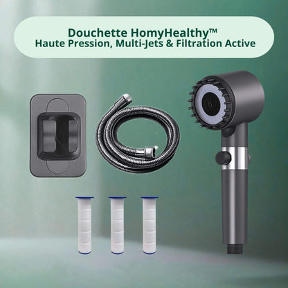 Kit complet Pack Zen HOMYHEALTHY avec douche filtrante multi-jets et accessoires